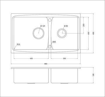 Мойка Oulin OL-S8203