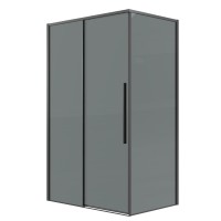 Душевое ограждение Grossman Galaxy 100.K33.01.120.42.10-200.K33.01.100.42.10 (120х100х195) раздвижная,графит сатин,стекло тонированное,2 места