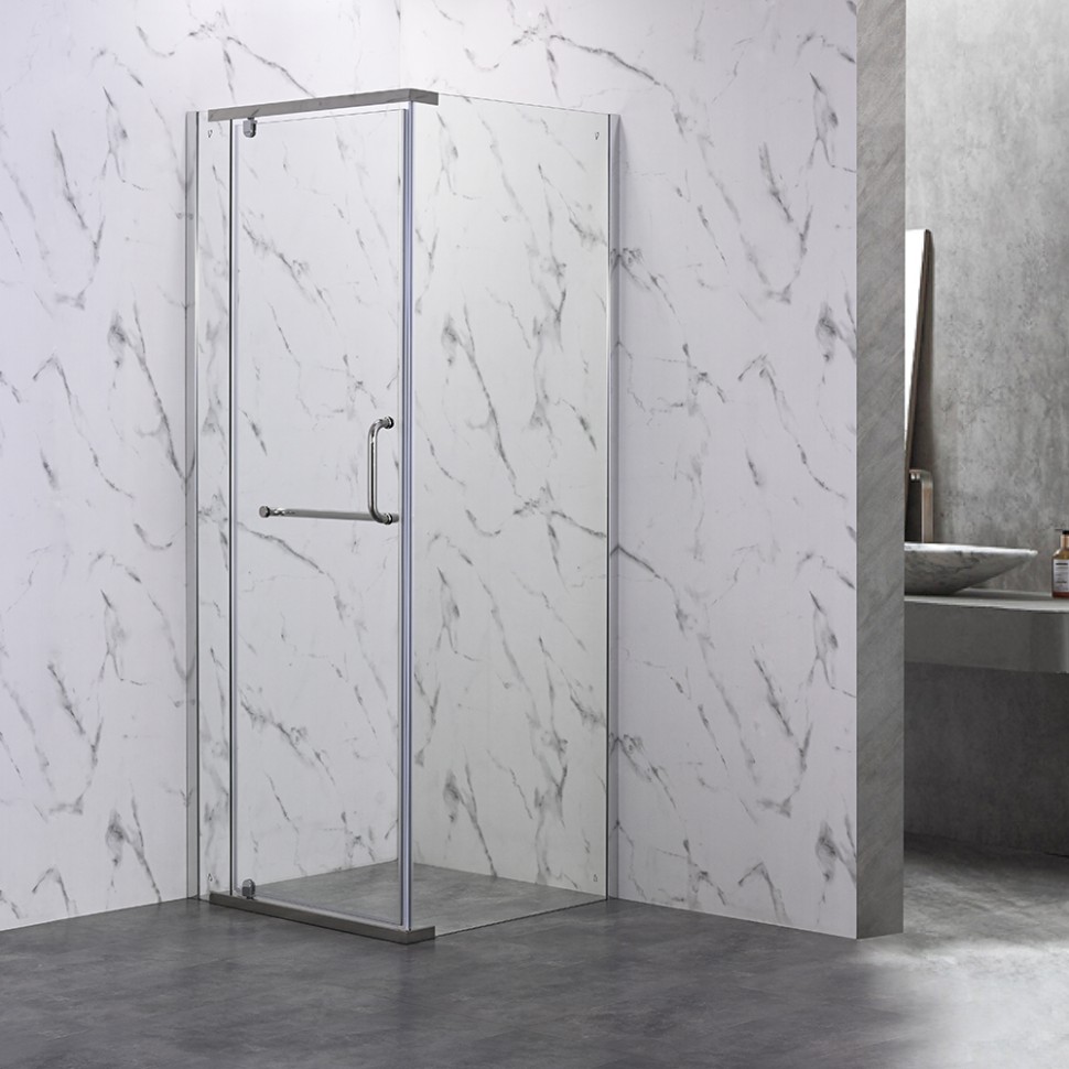 Душевой угол Veconi Rovigo RV-18, 1200x900x2000, хром, стекло прозрачное