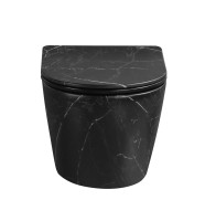 Унитаз подвесной MILLEAU Vortex MYL038MABM с микролифтом (матовый черный мрамор) / Tornado