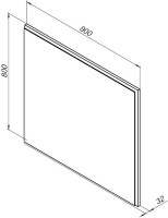 Зеркало Aquanet Nova Lite 90 дуб рошелье LED