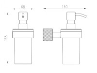 Диспенсер с держателем ABBER Pol 316 AA1959BRG брашированное розовое золото