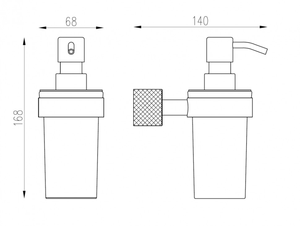 Диспенсер с держателем ABBER Pol 316 AA1959BRG брашированное розовое золото