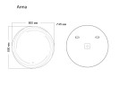 Зеркало ARMA D800 (800*800*45) LED с сенсорным выключателем