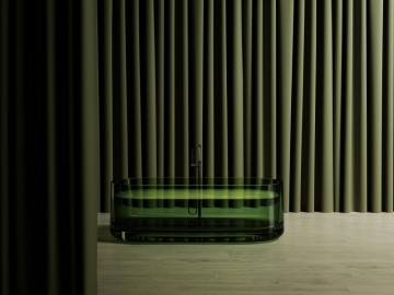 Прозрачная ванна ABBER Kristall AT9708Emerald зеленая