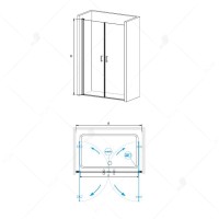Душевая дверь RGW LE-06 (Прозрачное, 1000)