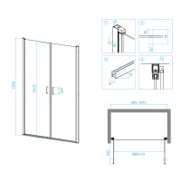 Душевая дверь RGW LE-06 (Прозрачное, 1000)