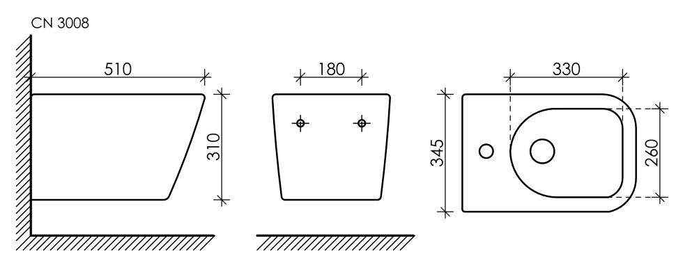Подвесное биде Metric CN3008