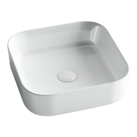 Умывальник чаша накладная квадратная Element 385x385x135мм