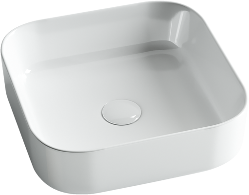 Умывальник чаша накладная квадратная Element 385x385x135мм