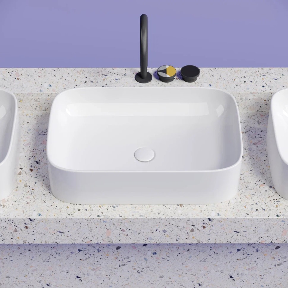 Умывальник чаша накладная прямоугольная Element 605x380x150мм