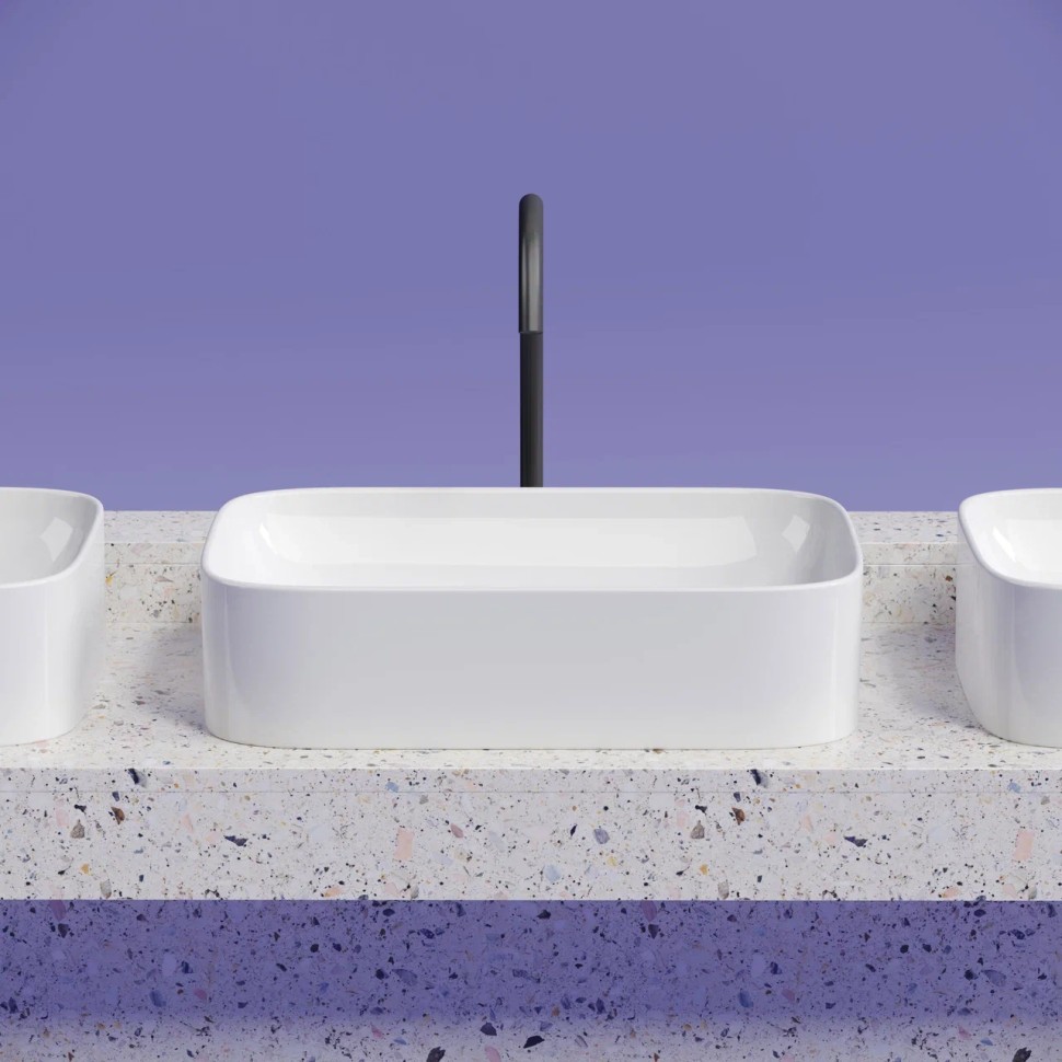 Умывальник чаша накладная прямоугольная Element 605x380x150мм