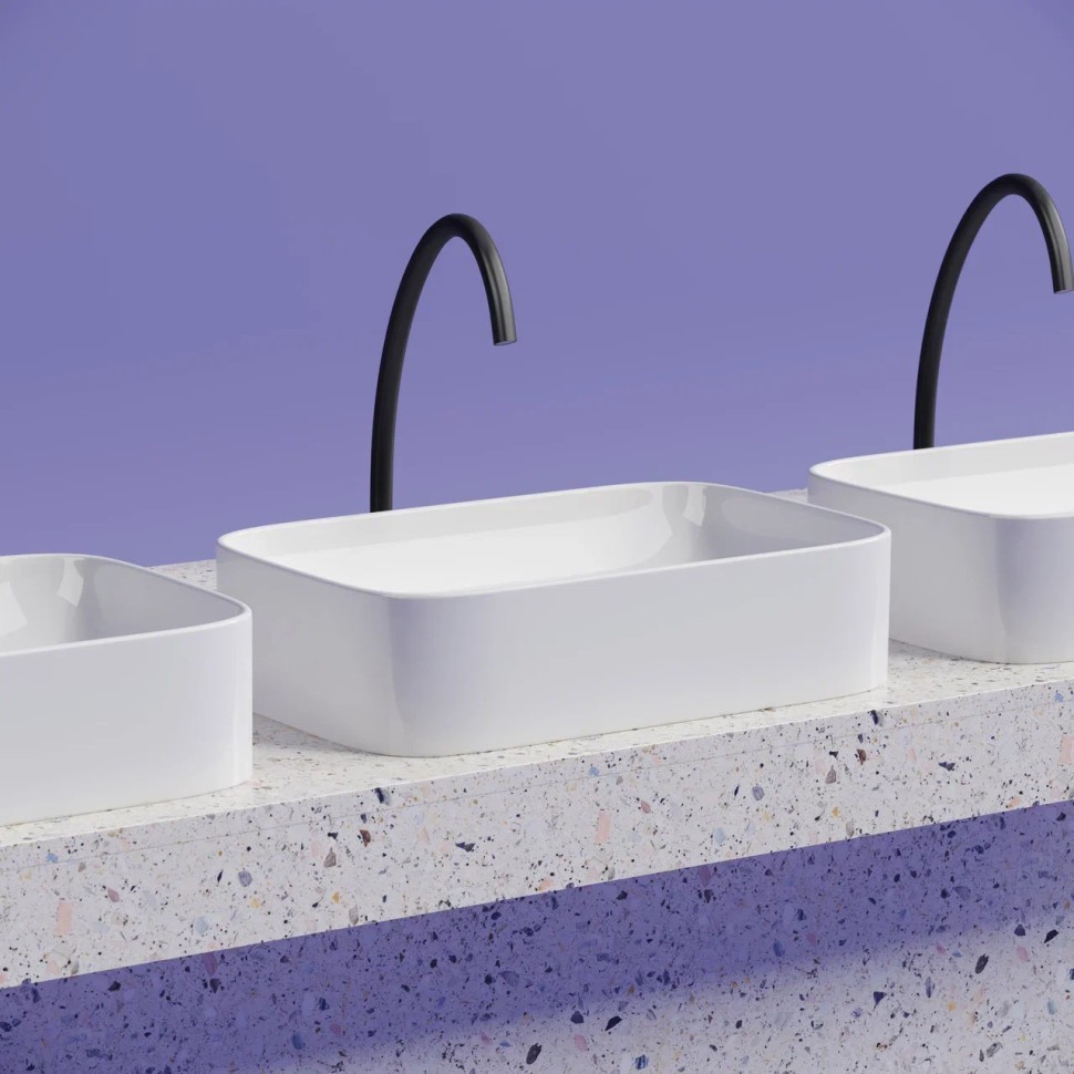 Умывальник чаша накладная прямоугольная Element 605x380x150мм