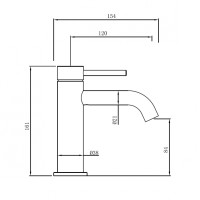 Смеситель ABBER Wasser Kreis 316 AF8110BST для раковины, брашированная сталь