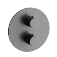 Душевой комплект с термостатом SANCOS Etna, с внутренней частью, вороненая сталь арт. SC9010GG