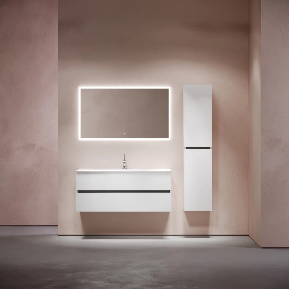 Тумба подвесная SANCOS Urban 1190х450х550, c двумя ящиками оснащенными доводчиками, белый глянец , арт. UR120-1W