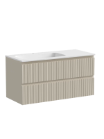 Тумба подвесная SANCOS Snob R левая 995х445х500, c двумя ящиками оснащенными доводчиками, Beige Soft , арт.SNR100LCE