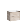 Тумба подвесная SANCOS Marmi 2.0 590х445х520 c двумя ящиками оснащенными доводчиками скрытого монтажа, цвет дуб галифакс натуральный, арт. MR2.060EG