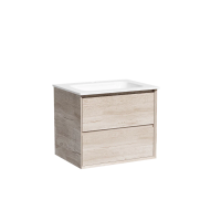 Тумба подвесная SANCOS Marmi 2.0 590х445х520 c двумя ящиками оснащенными доводчиками скрытого монтажа, цвет дуб галифакс натуральный, арт. MR2.060EG