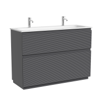 Тумба напольная SANCOS Folk Floor 1190х445х850, c двумя ящиками оснащенными доводчиками, Grey soft, арт.FL120FGS