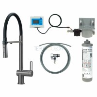 Смеситель для кухни, с комплектом фильтрации воды, с гибким изливом
