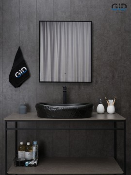 Раковина Gid Bm777 53357 накладная черная матовая 60x39x13.5