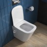 Унитаз подвесной с сиденьем, функцией биде и смесителем BelBagno DUE BB3103CHR-BS/SC