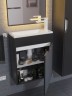 Тумба под раковину для ванной подвесная Uperwood Modul 50х21х60 см, чернаяатовая