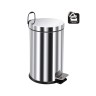 Ведро-контейнер BERGES для мусора с педалью 8 л, микролифт,хром