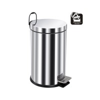 Ведро-контейнер BERGES для мусора с педалью 8 л, микролифт,хром