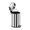 Ведро-контейнер BERGES для мусора с педалью 8 л, микролифт,хром