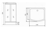 Timo Standart T-1115 душевая кабина 120*90*220, турецкая баня хамам