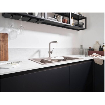 Смеситель для кухни Hansgrohe Talis M54 выдвижным изливом, 1jet 72808800, под сталь