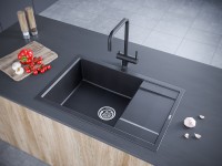 Мойка FLUGEN 60, IT-GRANIT, PM317850-BL, черный, 780х500 мм, Paulmark