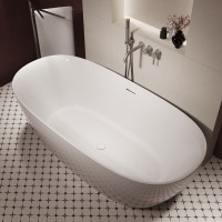 Ванна акриловая Vincea VBT-708-1600, 1600*800*585, цвет белый, щелевой перелив, слив белый