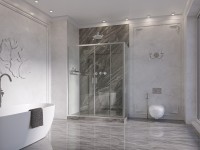 Душевое ограждение Ambassador Forsa 17021113AX-70AX (180х70х200) прямоугольник,хром,стекло прозрачное,раздвижная,2 места