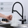 Смеситель Splenka для кухни со съемным гибким изливом, с магнитным фиксатором излива, с подключением фильтра питьевой воды S70.62.06 Черный