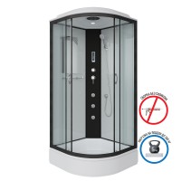Душевая кабина Niagara Classic NG-6701-14F (90х90х215) средний поддон(26см),черный,стекло прозрачное,4 места