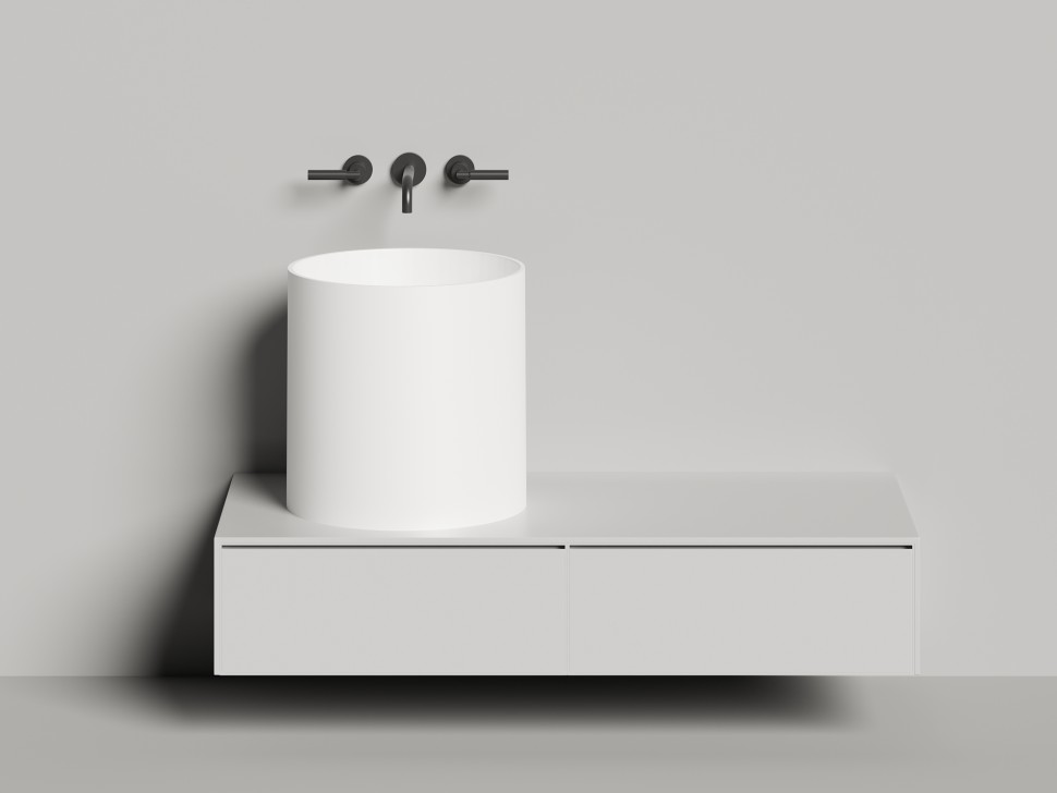 Раковина накладная ARMONIA 04 покраска по RAL полностью 460х460х450 S-Sense Глянцевое