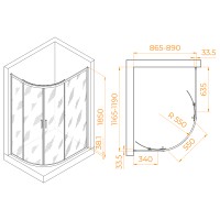 Душевой уголок RGW PA-61 (900x1200)