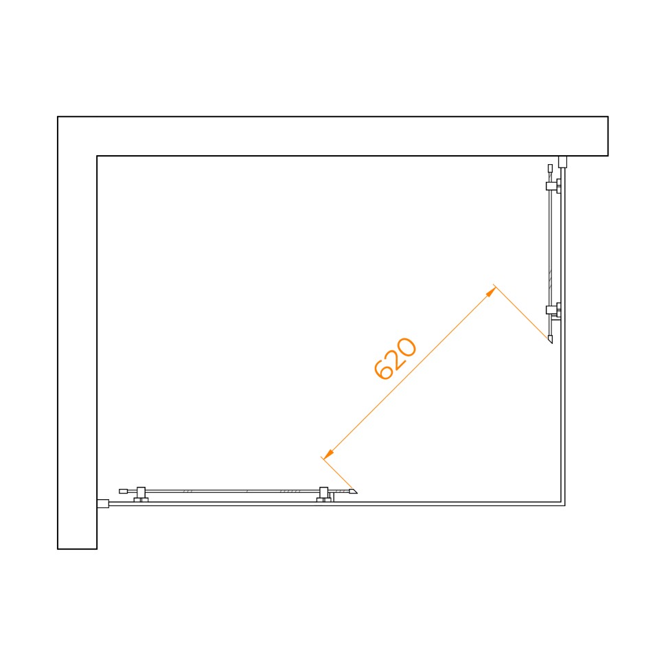 Душевой уголок RGW PA-040B (Матовое-Сатинат, 900x1200)