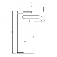 Смеситель ABBER Wasser Kreis 316 AF8111BG-L для накладной раковины, брашированное светлое золото