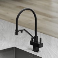 Смеситель для кухни SANCOS Loro c возможностью подключения фильтра для воды, цвет матовый черный, арт. SC4007MB