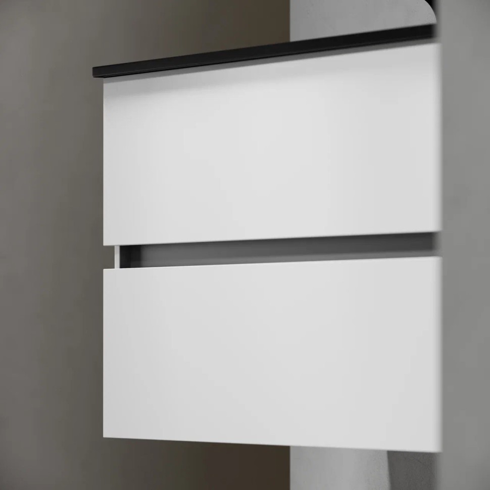 Тумба подвесная SANCOS Urban 1190х450х550, c двумя ящиками оснащенными доводчиками, белый глянец , арт. UR120-2W