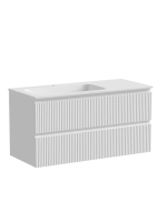 Тумба подвесная SANCOS Snob R левая 995х445х500, c двумя ящиками оснащенными доводчиками, Bianco , арт.SNR100LW