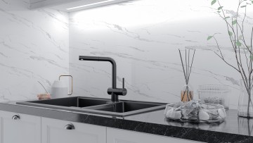 Смеситель для кухни DOSSE, антрацит, Do214418-AN, Paulmark