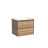 Тумба подвесная SANCOS Marmi 2.0 590х445х520 c двумя ящиками оснащенными доводчиками скрытого монтажа, цвет дуб чарльстон, арт.MR2.060ECH