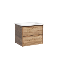 Тумба подвесная SANCOS Marmi 2.0 590х445х520 c двумя ящиками оснащенными доводчиками скрытого монтажа, цвет дуб чарльстон, арт.MR2.060ECH