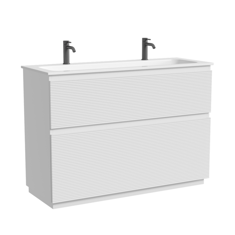 Тумба напольная SANCOS Folk Floor 1190х445х850, c двумя ящиками оснащенными доводчиками, Bianco, арт.FL120FW