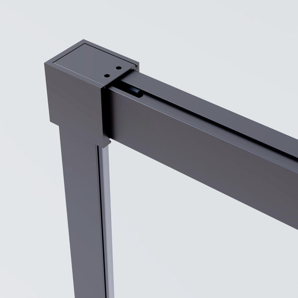 Душевой уголок Софт 2 (Soft 2) VSR-3SO28013CLGM, 1300*800, вороненая сталь, стекло прозрачное